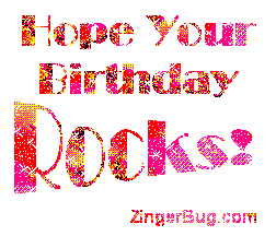 Click to get the codes for this image. Hope Your Birthday Rocks red Glitter Text, Birthday Glitter Text, Hope Your Birthday Rocks, Happy Birthday Free Image, Glitter Graphic, Greeting or Meme for Facebook, Twitter or any forum or blog.