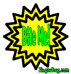 Click to get the codes for this image. Bite Me Blink Starburst Graphic, Bite Me Free Image, Glitter Graphic, Greeting or Meme for Facebook, Twitter or any forum or blog.