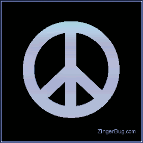 Click to get the codes for this image. Blue 3d Peace Sign, Peace Signs Free Image, Glitter Graphic, Greeting or Meme.