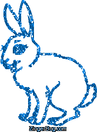 Click to get the codes for this image. Blue Glitter Bunny, Animals, Animals  Bunnies  Rabbits Free Image, Glitter Graphic, Greeting or Meme for Facebook, Twitter or any forum or blog.