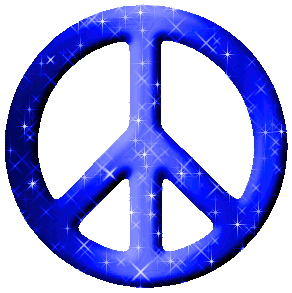 Click to get the codes for this image. Blue Glittered Peace Sign, Peace Signs Free Image, Glitter Graphic, Greeting or Meme.