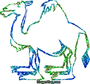 Click to get the codes for this image. Blue Green Glitter Camel Graphic, Animals, Animals  Horses  Hooved Creatures Free Image, Glitter Graphic, Greeting or Meme for Facebook, Twitter or any forum or blog.