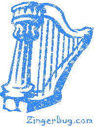Click to get the codes for this image. Blue Harp Glitter Graphic, Music Comments, Musical Symbols  Instruments Free Image, Glitter Graphic, Greeting or Meme for Facebook, Twitter or any blog.