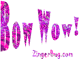 Click to get the codes for this image. Bow Wow Glitter Text Graphic, Animals  Dogs Free Image, Glitter Graphic, Greeting or Meme for Facebook, Twitter or any forum or blog.