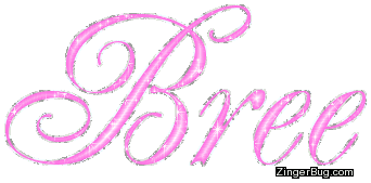 Bree Pink Glitter Name Glitter Graphic, Greeting, Comment, Meme or GIF