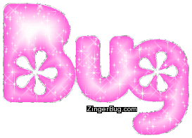 Click to get the codes for this image. Bug Pink Glitter Name With Flowers, Girl Names Free Image Glitter Graphic for Facebook, Twitter or any blog.