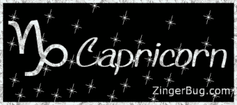 Click to get the codes for this image. Capricorn Silver Stars Glitter Text, Capricorn Free Glitter Graphic, Animated GIF for Facebook, Twitter or any forum or blog.