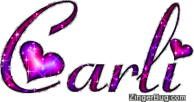 Click to get the codes for this image. Carli Pink And Purple Glitter Name, Girl Names Free Image Glitter Graphic for Facebook, Twitter or any blog.