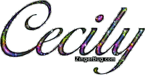 Click to get the codes for this image. Cecily Multi Colored Glitter Name, Girl Names Free Image Glitter Graphic for Facebook, Twitter or any blog.