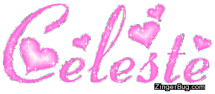 Click to get the codes for this image. Celeste Pink Glitter Name With Hearts, Girl Names Free Image Glitter Graphic for Facebook, Twitter or any blog.