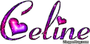 Click to get the codes for this image. Celine Pink And Purple Glitter Name, Girl Names Free Image Glitter Graphic for Facebook, Twitter or any blog.
