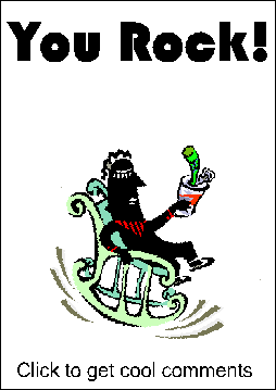 Click to get the codes for this image. Funny pun animated graphic of a guy sitting in a rocking chair. Comment reads: You Rock!