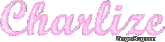 Click to get the codes for this image. Charlize Pink Glitter Name, Girl Names Free Image Glitter Graphic for Facebook, Twitter or any blog.