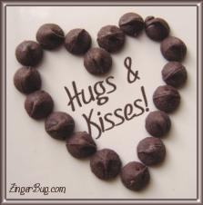 Click to get the codes for this image. Chocolate Heart Hugs And Kisses, Hugs and Kisses, Hearts Free Image, Glitter Graphic, Greeting or Meme for Facebook, Twitter or any blog.