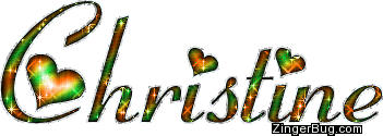 Click to get the codes for this image. Christine Orange And Green Glitter Name, Girl Names Free Image Glitter Graphic for Facebook, Twitter or any blog.