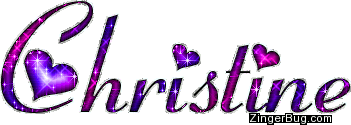 Click to get the codes for this image. Christine Pink And Purple Glitter Name, Girl Names Free Image Glitter Graphic for Facebook, Twitter or any blog.