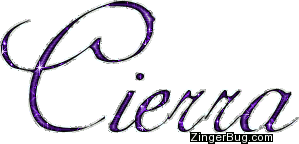 Click to get the codes for this image. Cierra Purple Glitter Name, Girl Names Free Image Glitter Graphic for Facebook, Twitter or any blog.