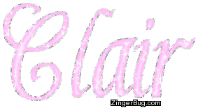 Click to get the codes for this image. Clair Pink Glitter Name, Girl Names Free Image Glitter Graphic for Facebook, Twitter or any blog.