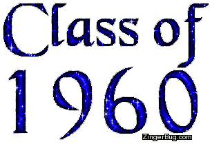 Click to get the codes for this image. Class Of 1960 Blue Glitter, Class Of 1960 Free glitter graphic image designed for posting on Facebook, Twitter or any forum or blog.