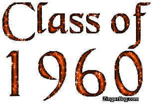 Click to get the codes for this image. Class Of 1960 Orange Glitter, Class Of 1960 Free glitter graphic image designed for posting on Facebook, Twitter or any forum or blog.