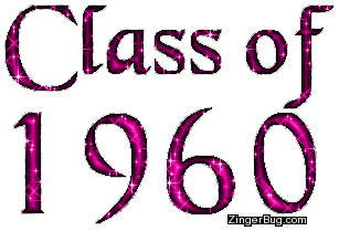 Click to get the codes for this image. Class Of 1960 Pink Glitter, Class Of 1960 Free glitter graphic image designed for posting on Facebook, Twitter or any forum or blog.
