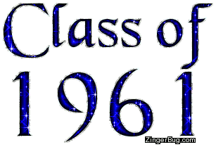 Click to get the codes for this image. Class Of 1961 Blue Glitter, Class Of 1961 Free glitter graphic image designed for posting on Facebook, Twitter or any forum or blog.