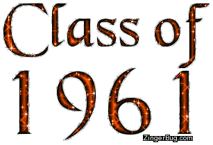 Click to get the codes for this image. Class Of 1961 Orange Glitter, Class Of 1961 Free glitter graphic image designed for posting on Facebook, Twitter or any forum or blog.