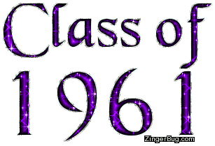 Click to get the codes for this image. Class Of 1961 Purple Glitter, Class Of 1961 Free glitter graphic image designed for posting on Facebook, Twitter or any forum or blog.