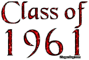 Click to get the codes for this image. Class Of 1961 Red Glitter, Class Of 1961 Free glitter graphic image designed for posting on Facebook, Twitter or any forum or blog.