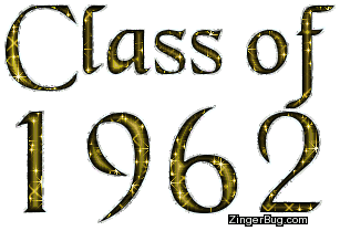 Click to get the codes for this image. Class Of 1962 Gold Glitter, Class Of 1962 Free glitter graphic image designed for posting on Facebook, Twitter or any forum or blog.