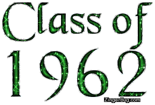 Click to get the codes for this image. Class Of 1962 Green Glitter, Class Of 1962 Free glitter graphic image designed for posting on Facebook, Twitter or any forum or blog.