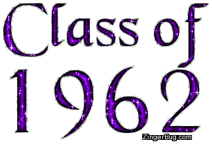 Click to get the codes for this image. Class Of 1962 Purple Glitter, Class Of 1962 Free glitter graphic image designed for posting on Facebook, Twitter or any forum or blog.