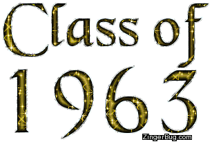 Click to get the codes for this image. Class Of 1963 Gold Glitter, Class Of 1963 Free glitter graphic image designed for posting on Facebook, Twitter or any forum or blog.