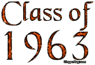 Click to get the codes for this image. Class Of 1963 Orange Glitter, Class Of 1963 Free glitter graphic image designed for posting on Facebook, Twitter or any forum or blog.