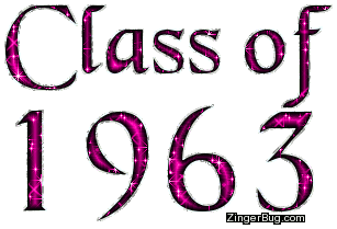 Click to get the codes for this image. Class Of 1963 Pink Glitter, Class Of 1963 Free glitter graphic image designed for posting on Facebook, Twitter or any forum or blog.