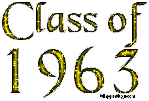 Click to get the codes for this image. Class Of 1963 Yellow Glitter, Class Of 1963 Free glitter graphic image designed for posting on Facebook, Twitter or any forum or blog.