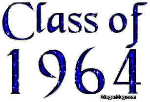 Click to get the codes for this image. Class Of 1964 Blue Glitter, Class Of 1964 Free glitter graphic image designed for posting on Facebook, Twitter or any forum or blog.
