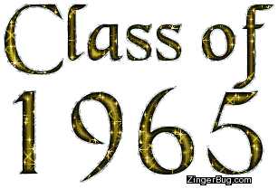 Click to get the codes for this image. Class Of 1965 Gold Glitter, Class Of 1965 Free glitter graphic image designed for posting on Facebook, Twitter or any forum or blog.