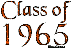 Click to get the codes for this image. Class Of 1965 Orange Glitter, Class Of 1965 Free glitter graphic image designed for posting on Facebook, Twitter or any forum or blog.