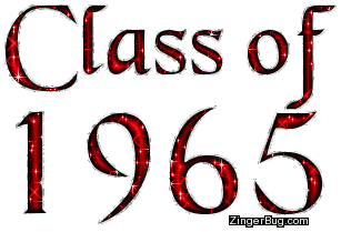 Click to get the codes for this image. Class Of 1965 Red Glitter, Class Of 1965 Free glitter graphic image designed for posting on Facebook, Twitter or any forum or blog.