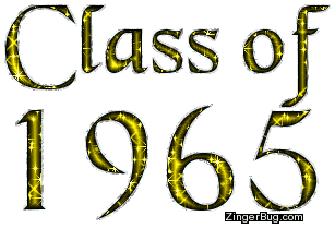 Click to get the codes for this image. Class Of 1965 Yellow Glitter, Class Of 1965 Free glitter graphic image designed for posting on Facebook, Twitter or any forum or blog.