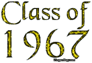 Click to get the codes for this image. Class Of 1967 Yellow Glitter, Class Of 1967 Free glitter graphic image designed for posting on Facebook, Twitter or any forum or blog.