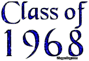Click to get the codes for this image. Class Of 1968 Blue Glitter, Class Of 1968 Free glitter graphic image designed for posting on Facebook, Twitter or any forum or blog.