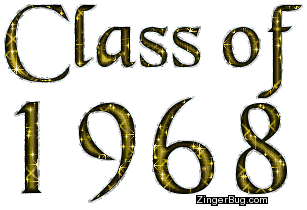 Click to get the codes for this image. Class Of 1968 Gold Glitter, Class Of 1968 Free glitter graphic image designed for posting on Facebook, Twitter or any forum or blog.