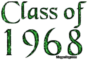 Click to get the codes for this image. Class Of 1968 Green Glitter, Class Of 1968 Free glitter graphic image designed for posting on Facebook, Twitter or any forum or blog.