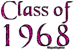 Click to get the codes for this image. Class Of 1968 Pink Glitter, Class Of 1968 Free glitter graphic image designed for posting on Facebook, Twitter or any forum or blog.