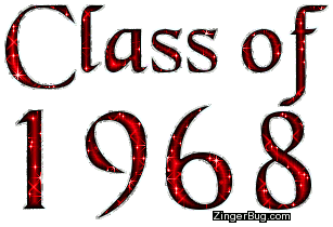 Click to get the codes for this image. Class Of 1968 Red Glitter, Class Of 1968 Free glitter graphic image designed for posting on Facebook, Twitter or any forum or blog.