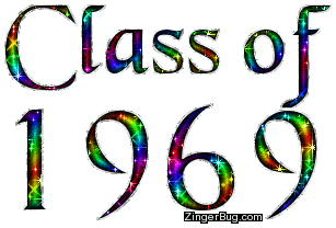 Click to get the codes for this image. Class Of 1969 Rainbow Glitter, Class Of 1969 Free glitter graphic image designed for posting on Facebook, Twitter or any forum or blog.