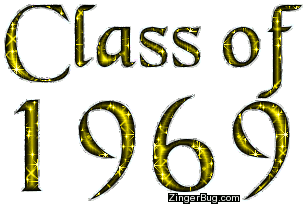 Click to get the codes for this image. Class Of 1969 Yellow Glitter, Class Of 1969 Free glitter graphic image designed for posting on Facebook, Twitter or any forum or blog.