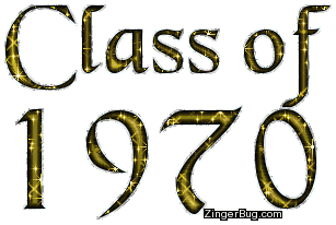 Click to get the codes for this image. Class Of 1970 Gold Glitter, Class Of 1970 Free glitter graphic image designed for posting on Facebook, Twitter or any forum or blog.